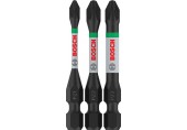 BOSCH PRO Pozidriv Impact Bit Set, PZ1, PZ2, PZ3, 55 mm, 3-tlg. 2608521U57