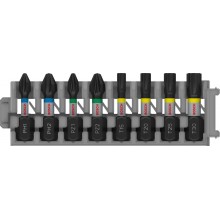 BOSCH PRO Impact Schrauberbit Set, PH1; PH2; PZ1; PZ2; T15; T20; T25; T30, 25 mm, 8-tlg.