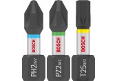 BOSCH PRO Impact Schrauberbit Set, PH2(x5)/PZ2(x5)/T20(x5)/T25(x5)/T30(x5), 25 mm, 25-tlg.