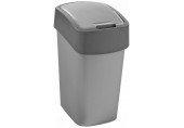 CURVER FLIP BIN 10L Abfallbehälter 35 x 18,9 x 23,5 cm silber/grau 02170-686