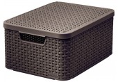 CURVER STYLE M Aufbewahrungsbox mit Deckel 39,3 x 29,3 x 18,7 cm dunkelbraun 03618-210