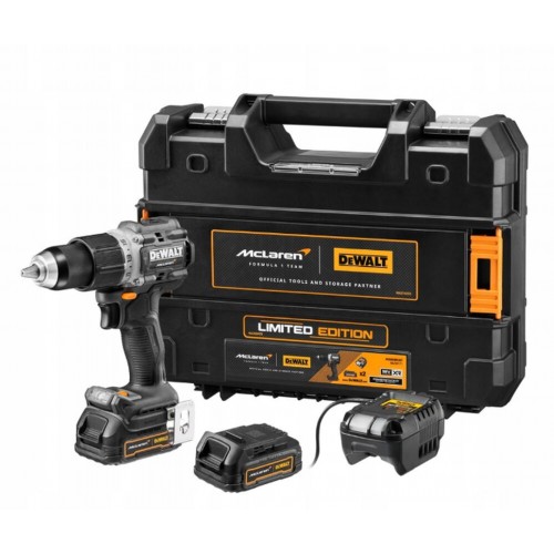 DeWALT DCD85ME2GT-QW Akku-Schlagbohrschrauber McLaren (90Nm/18V/2x1,7Ah) T-stak