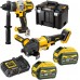 DeWALT DCK2016T2T-QW Akku-Kombopack DCD999 + DCG418+(18 V/2x6,0 Ah/Ladegerät DCB115)T-stak