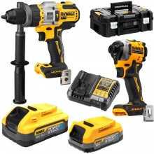 DeWALT DCK2052H1E1T-QW Akku-Kombopack (DCD999+DCF850+18V/1,7Ah/5,0Ah PowerStack) Tstak