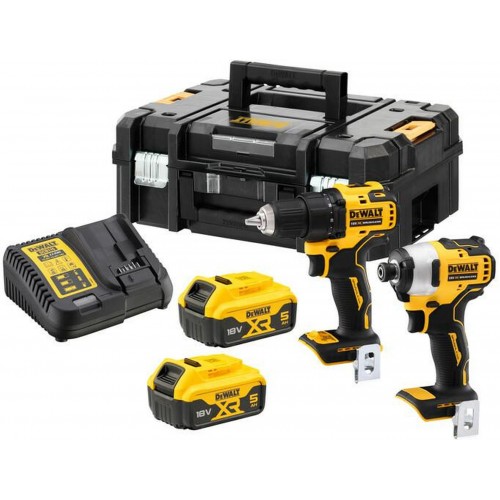 DeWALT DCK2061P2T-QW Combo set DCD709 + DCF809 (18V, 2 x 5,0Ah) Koffer TSTAK