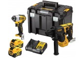 DeWALT DCK2104P2T-QW Akku Zestaw Combo DCH072L2+DCF801 (12V/2x5,0Ah) koffer Tstak