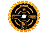 DeWALT DT10624-QZ Kreissägeblatt Akku 165 x 20 mm 24WZ