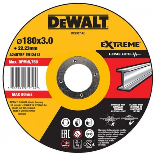 DeWALT DX7967 Trennscheibe 180x3x22,23 mm Metall