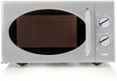 DOMO Mikrowelle 900W, Silberfarben/Grau DO302