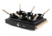 DOMO Wok-Party-Set, Gusseisen, 1000W DO8716W