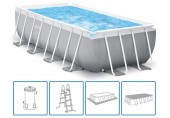 INTEX PRISM FRAME RECTANGULAR PREMIUM POOLS Swimmingpool-Set 488 x 244 x 107 cm 26792GN