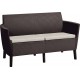 KETER SALEMO 2-Sitzer Sofa, 133 x 67 x 76 cm, braun/beige 17209038