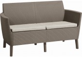 KETER SALEMO 2-Sitzer Sofa, 133 x 67 x 76 cm, cappuccino/beige 17209038