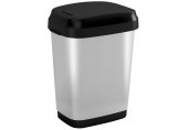 KIS DUAL SWING BIN STYLE M 25L Abfalleimer 26 x 37,5 x 48,5 cm silber