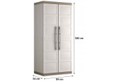 KIS EXCELLENCE XL HOCH Kunststoffschrank 89x54x182cm Sand