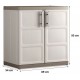 KIS EXCELLENCE XL NIEDRIG Kunststoffschrank 89x54x93cm Sand