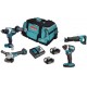 Makita DLX4157TX1 Akku-Kombo-Kit (DDF486,DTD153,DJR187,DGA504,2xBL1850B) Transporttasche