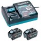 Makita 1911V6-0 Power Source-Kit Li-ion XGT 40V 2xBL4050F+1xDC40RA