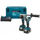 Makita DLX2432TJ Combo set DDF486+DTD153+(18V/2x5,0Ah) Makpac