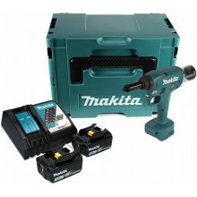 Makita DRV250RFJ Akku Blindnietsetzgerät Li-ion LXT (2x3,0 Ah /18V) Makpac