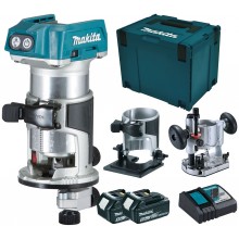 Makita DRT50RTJX2 Akku-Multifunktionsfräse Li-ion LXT 18V/5,0Ah, Makpac