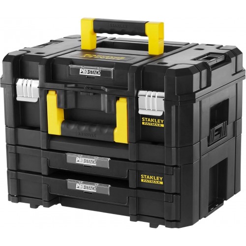 Stanley FMST1-71981 Pro-Stack Combo Grosser Werkzeugkoffer inkl. Koffer mit 2 Schubladen