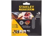 Stanley STA39267-XJ Schleifgitter für Exzenterschleifer 125mm, 1xP80, 1xP120, 1xP240