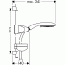 Hansgrohe Brauseset Raindance E 120 Air 3jet, chrom, mit 90 cm Brausestange Unica 27885000