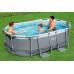 BESTWAY Power Steel Frame Pool 305 x 200 x 84 cm, Set mit Filterpumpe 5614A