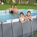 BESTWAY Power Steel Frame Pool 305 x 200 x 84 cm, Set mit Filterpumpe 5614A