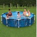 BESTWAY Steel Pro Frame Pool ohne Pumpe, 305 x 66 cm, buntes Zebra-Design 56985