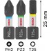 BOSCH PRO Impact Schrauberbit Set, PH2(x5)/PZ2(x5)/T20(x5)/T25(x5)/T30(x5), 25 mm, 25-tlg.