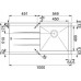 Franke Crystal CYV 611 Spüle links, 1000x510 mm, Edelstahl+weiße Glas, 101.0062.563